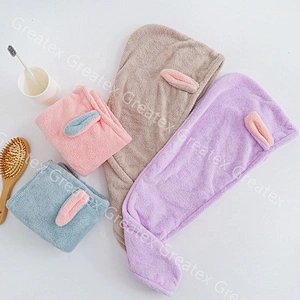 New arrival super cute animal pattern rapid dry hair towel turban