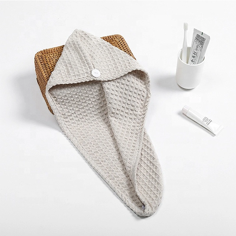 Spa white hair towel microfiber material with pineapple design for promotion sales