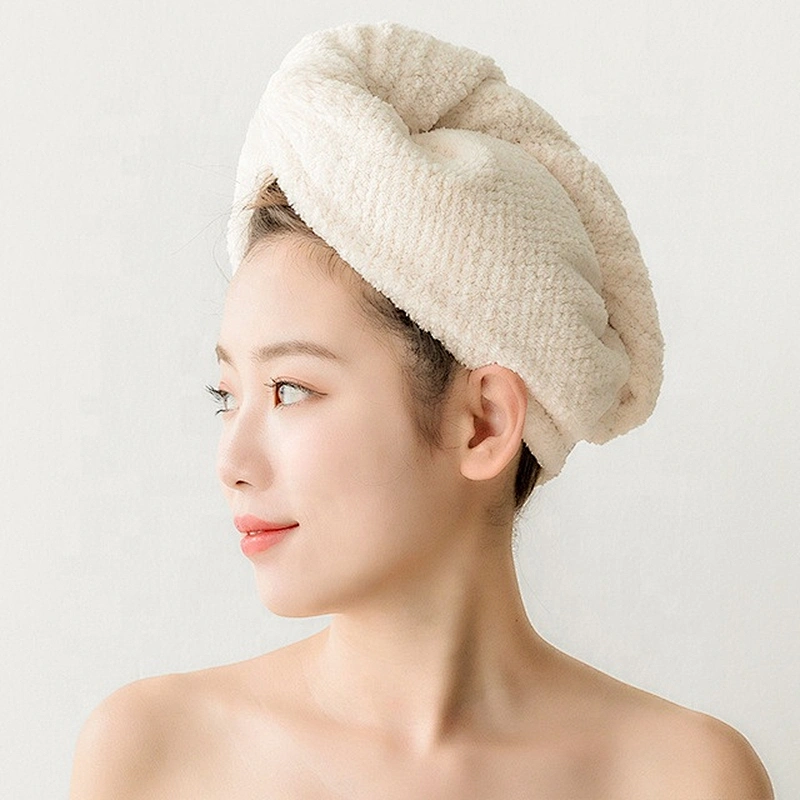 Different colors microfiber hair wrap towel turban with quick-drying for spa