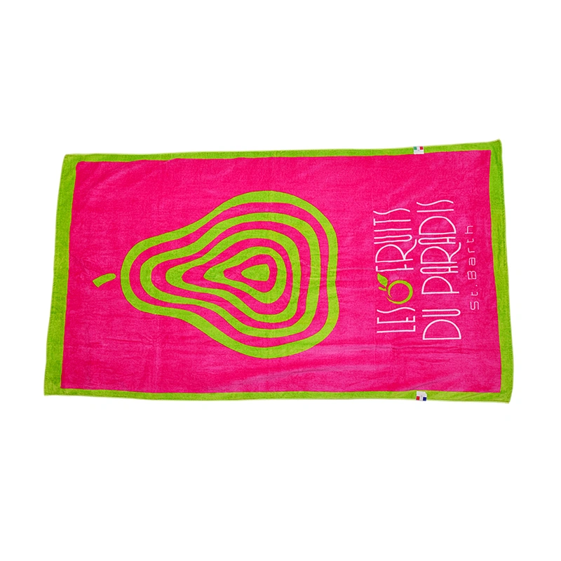 Luxury Summer Weighted 2 sides Full color Printed Custom beach towel