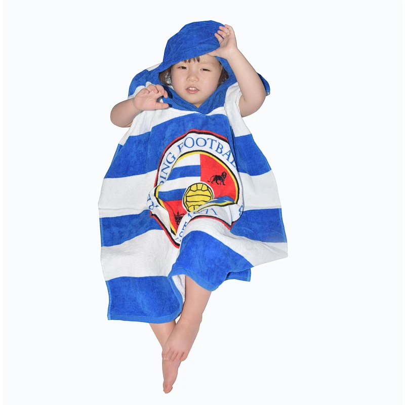 Football club premium gift hooded poncho towel
