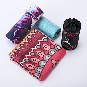 High quality microfiber 100% cotton printing Yoga mat cover towel