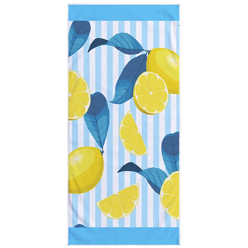 Custom brand logo personalized microfiber beach towel printed