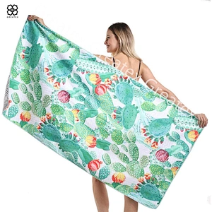 Best selling top quality custom design printing microfiber beach towel