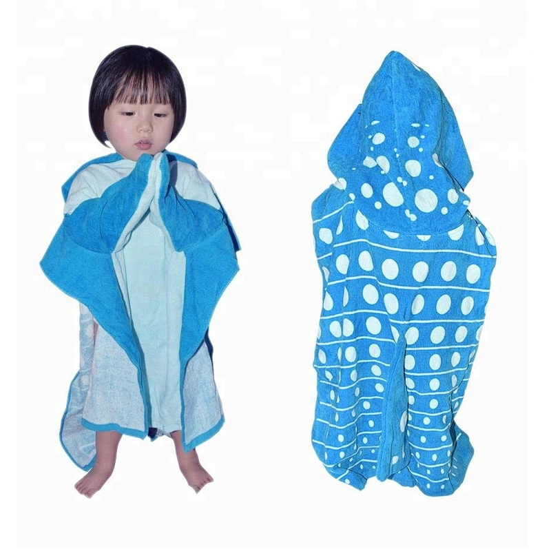 Adorable Animal Design Ocean Blue 100% Cotton Baby cape