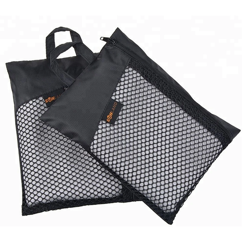 Mesh bag packed gym microfiber suede sport towel