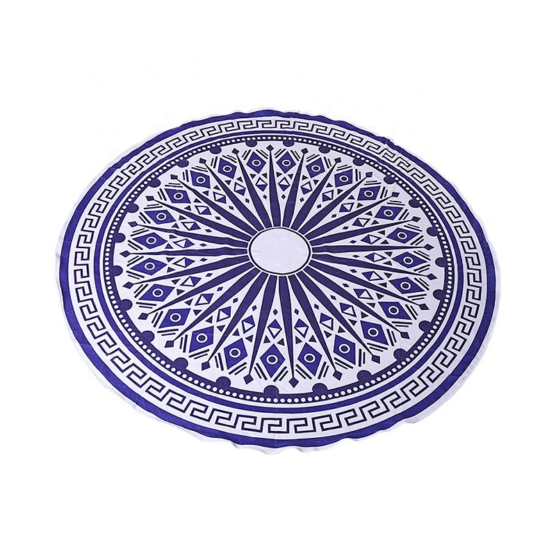 Amazon hot sale printing sand-proof quick-dry portable beach round towels