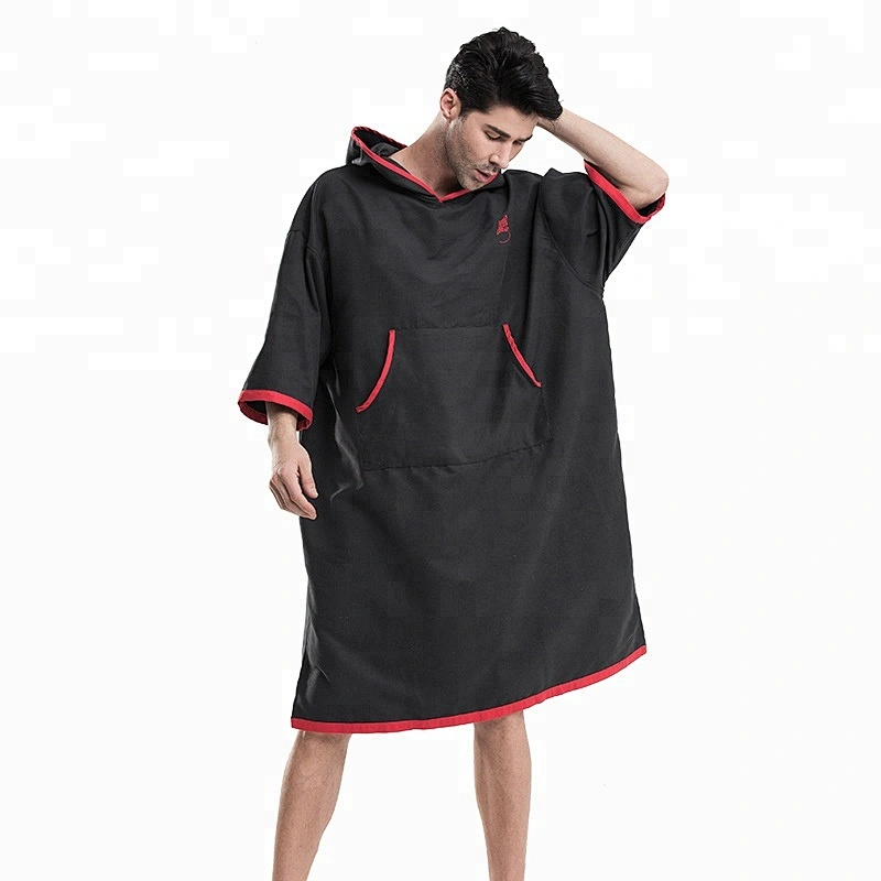 Adults Men Women Changing Towel Poncho Wetsuit Changing Robe Quick Dry Surf Poncho Robe with Hood