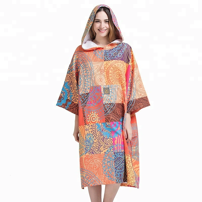 Fashionable Knitted Lady custom surf poncho