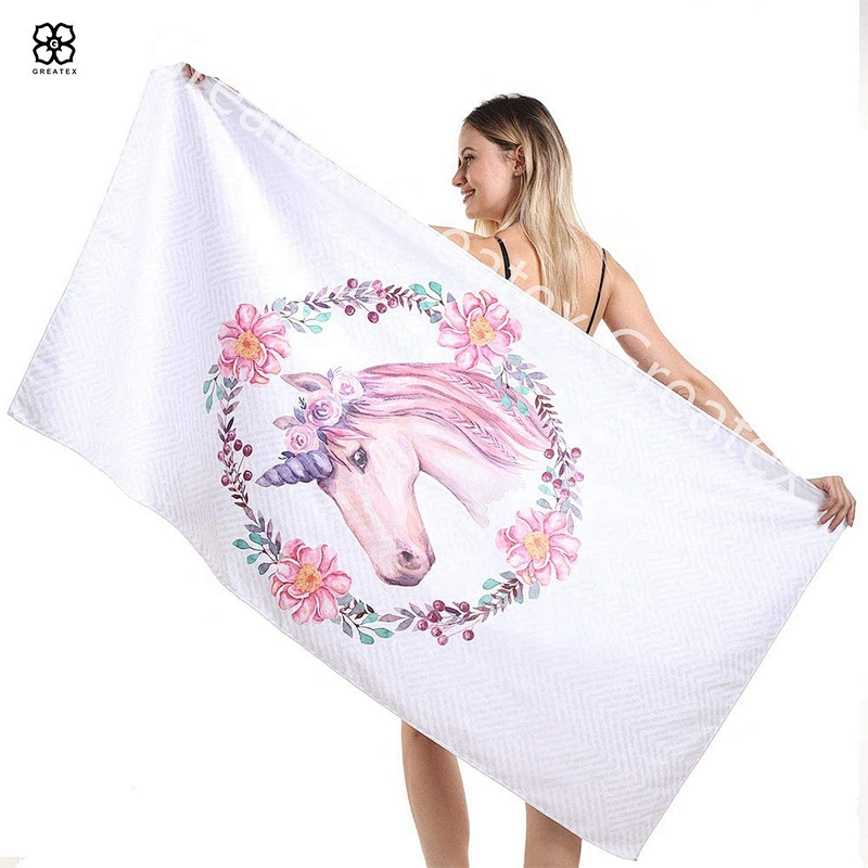 Best selling top quality custom design printing microfiber beach towel