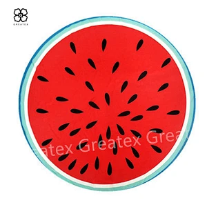 Fasion custom printing logo microfiber summer round swimming beach towel