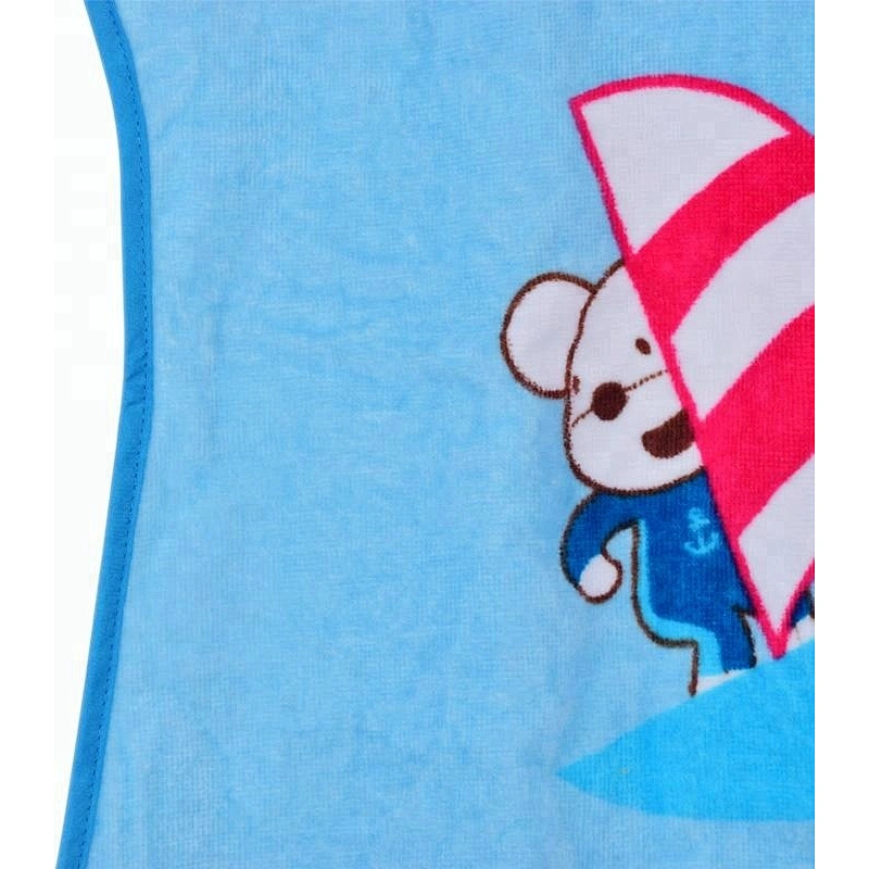 100% Cotton Velvet Reactive print Boy baby hooded beach towel