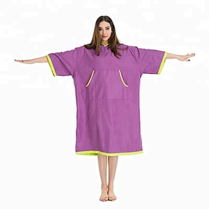 Fast dry Hooded Beach women knitted poncho