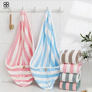 Hair towel turban wrap extra plush stretchable microfiber hair drying towel twist