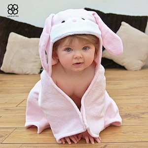 Hot selling children cartoon microfiber baby swimming bathing hooded towel