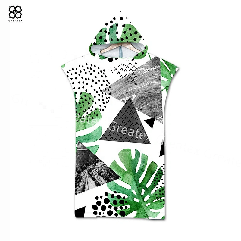 2020 Newest product quick-dry printing microfiber surf poncho with hood