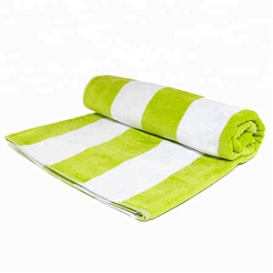 Summer Pool Stripe Cotton velour beach towel