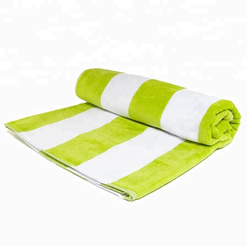 Summer Pool Stripe Cotton velour beach towel