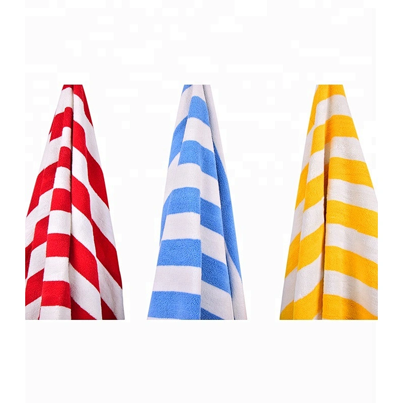 Summer Pool Stripe Cotton velour beach towel