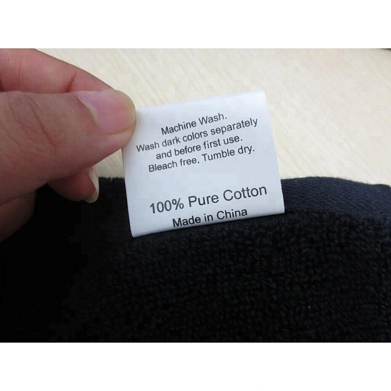 Wholesale hot sale 100%cotton Customized logo Bleach safe black salon towel