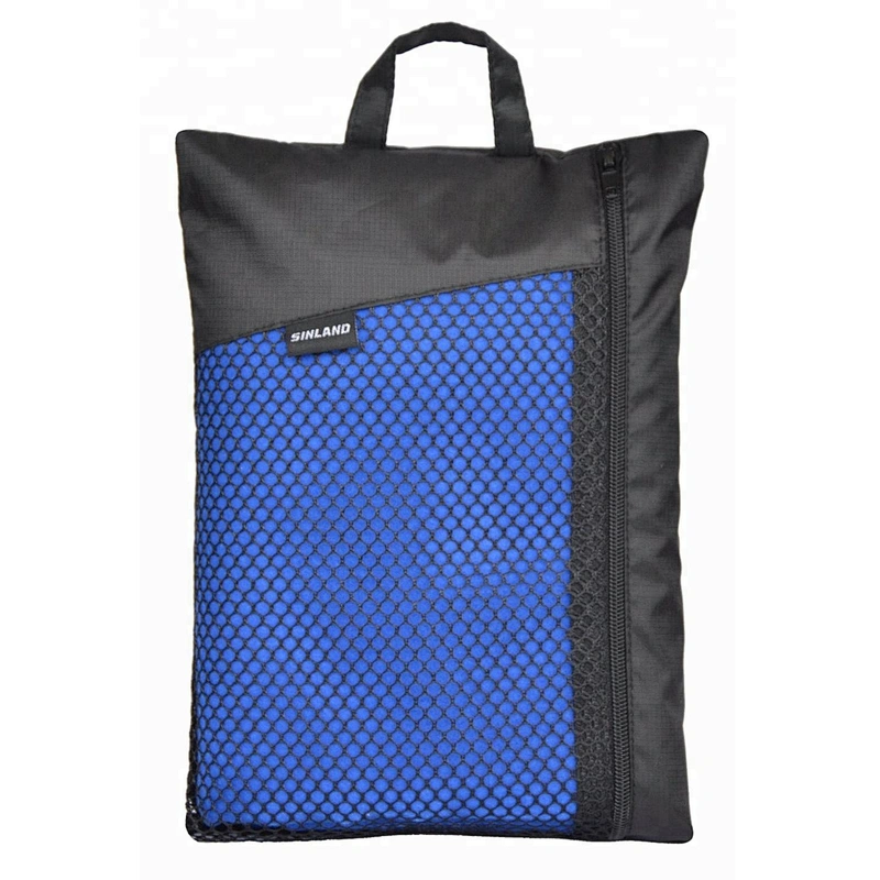 Super cheap gym towels absorbent blue microfibre sport towels with free samples