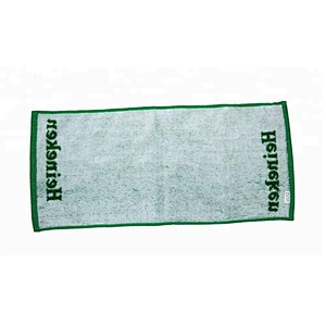 Beer promotion logo Jacquard terry bar towel cotton