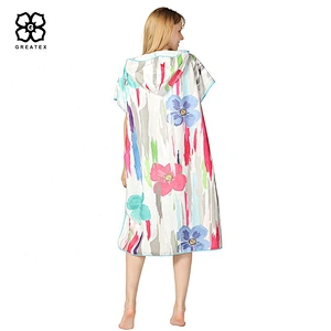 Wholesale unique printed adults microfiber surfing robe bath poncho