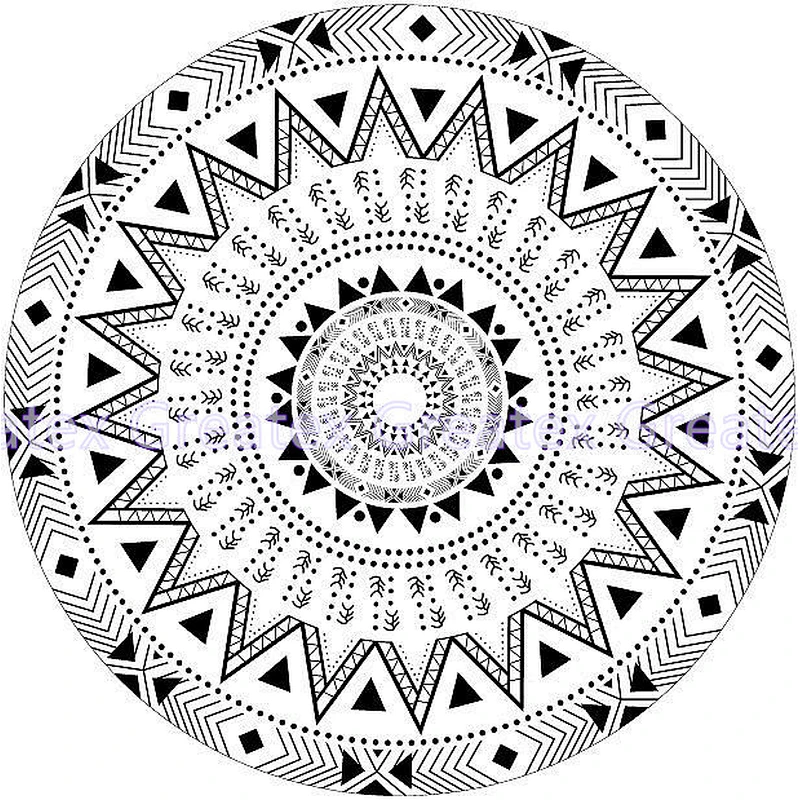 Amazon hot sale printing sand-proof quick-dry portable beach round towels