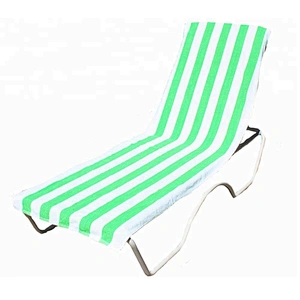 Good quality terry stripe Cotton beach towel lounge chair cover