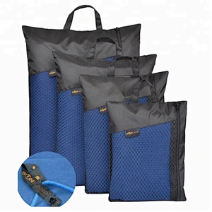 Super cheap gym towels absorbent blue microfibre sport towels with free samples