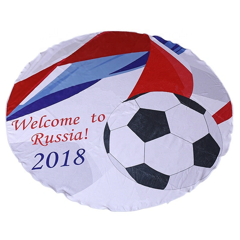 Hot sell soft plush giant round beach towel for kids or adults