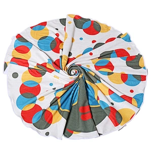 Popular hot selling microfiber round large plush beach towel blanket
