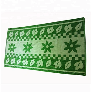 Wholesale Summer 100% cotton green  beach towel with cheap price for sale