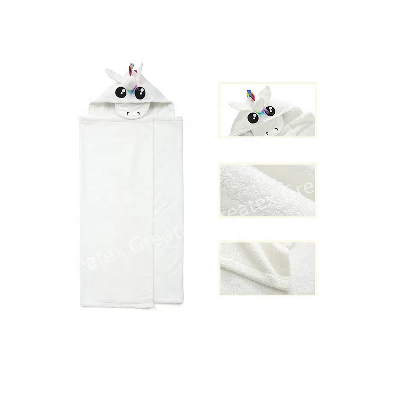 Premium embroidery animal hood baby hooded towel bamboo organic bamboo fiber