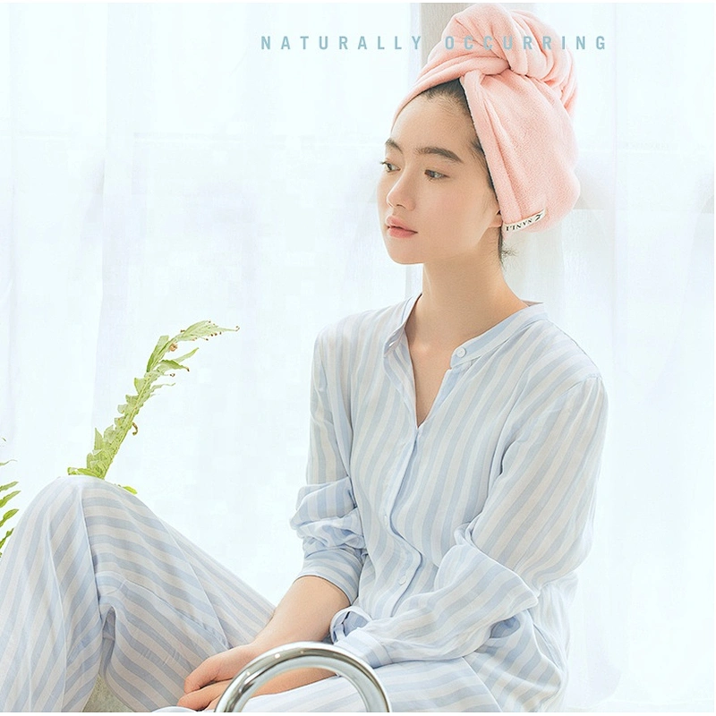 Double layer 4 pack quick-drying microfiber hair towel unique bath wrap towel for gifts