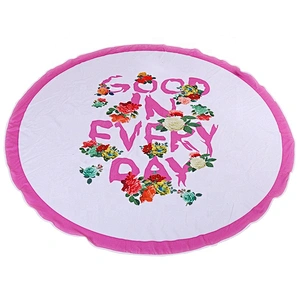 Inexpensive large reactive printing  round beach towel