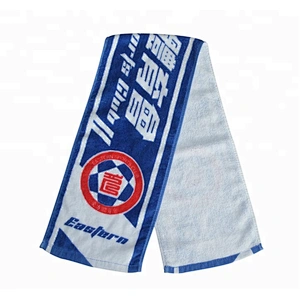 350GSM Athletic 100%cotton velour slogan sports towels with custom logo