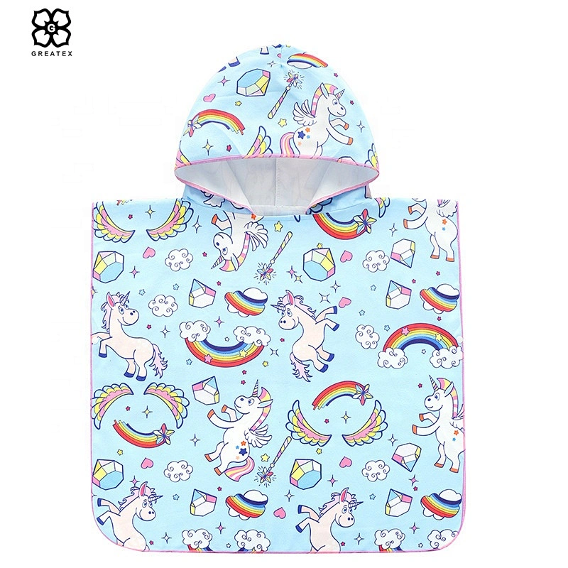 Factory directly offer animal pattern changing surfing poncho for beach