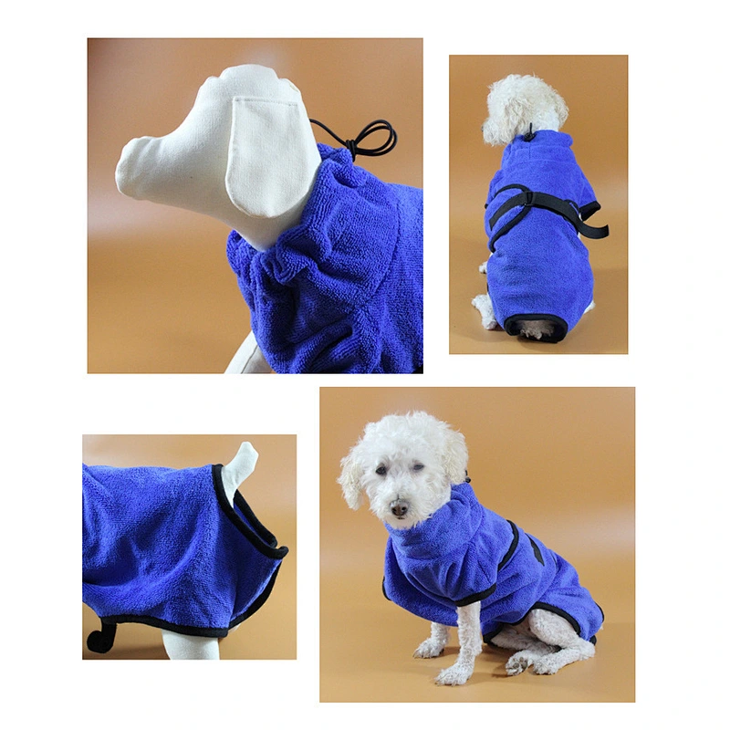 Dog Supply Blue microfiber Pet costume