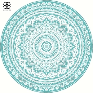 Popular promotional thick round beach towel with unique design