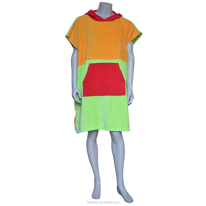 Wholesale Custom Cotton Terrycloth cheap microfiber printed poncho towel for adults