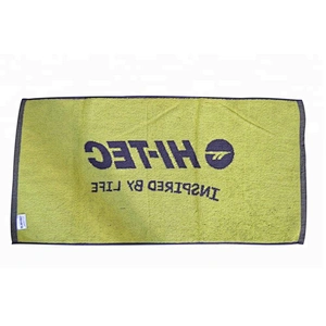 Custom brand promotional 100% cotton sport towel with slogan