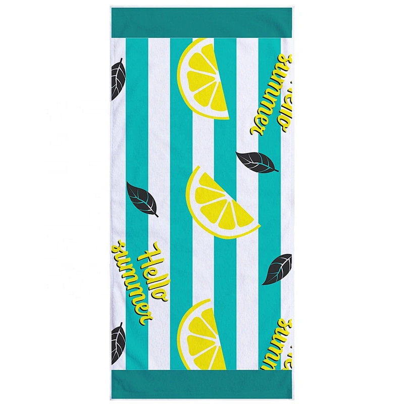 Custom brand logo personalized microfiber beach towel printed