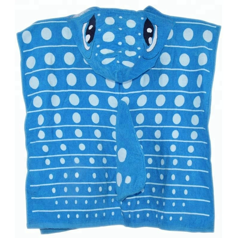 Adorable Animal Design Ocean Blue 100% Cotton Baby cape