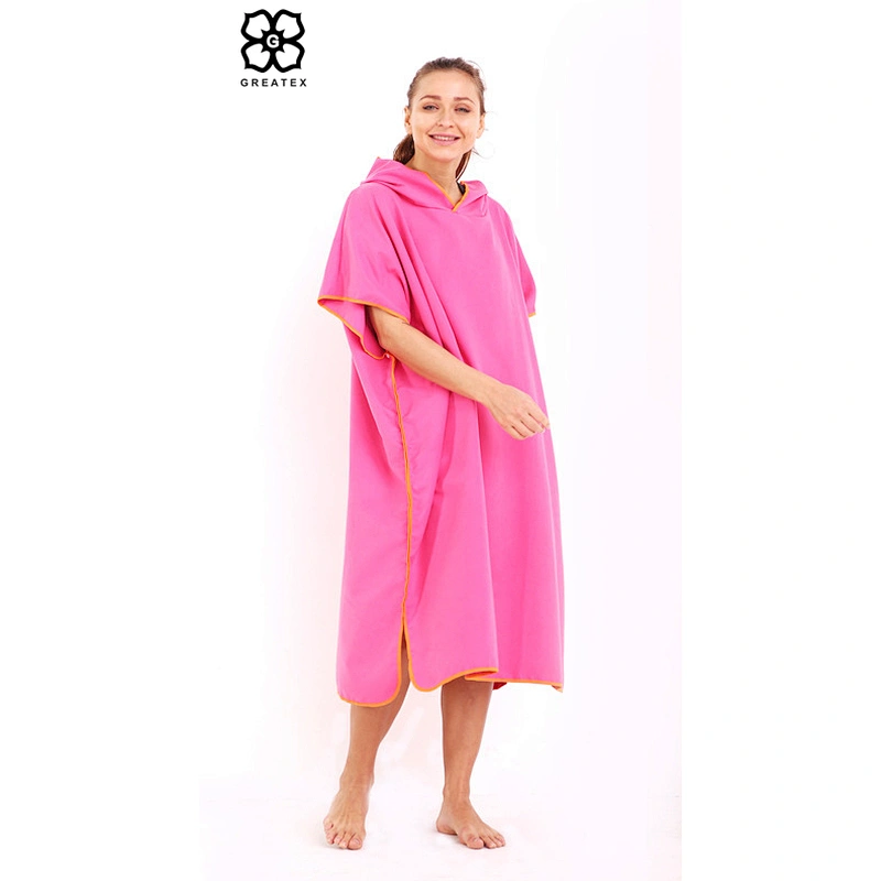 Popular hot selling microfiber hooded changing surf poncho