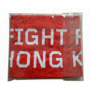 Cotton Promotional Red Custom printed sport towel