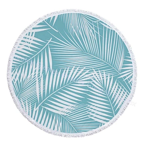 New arrival tropical style printing microfiber round pool swimming beach towels