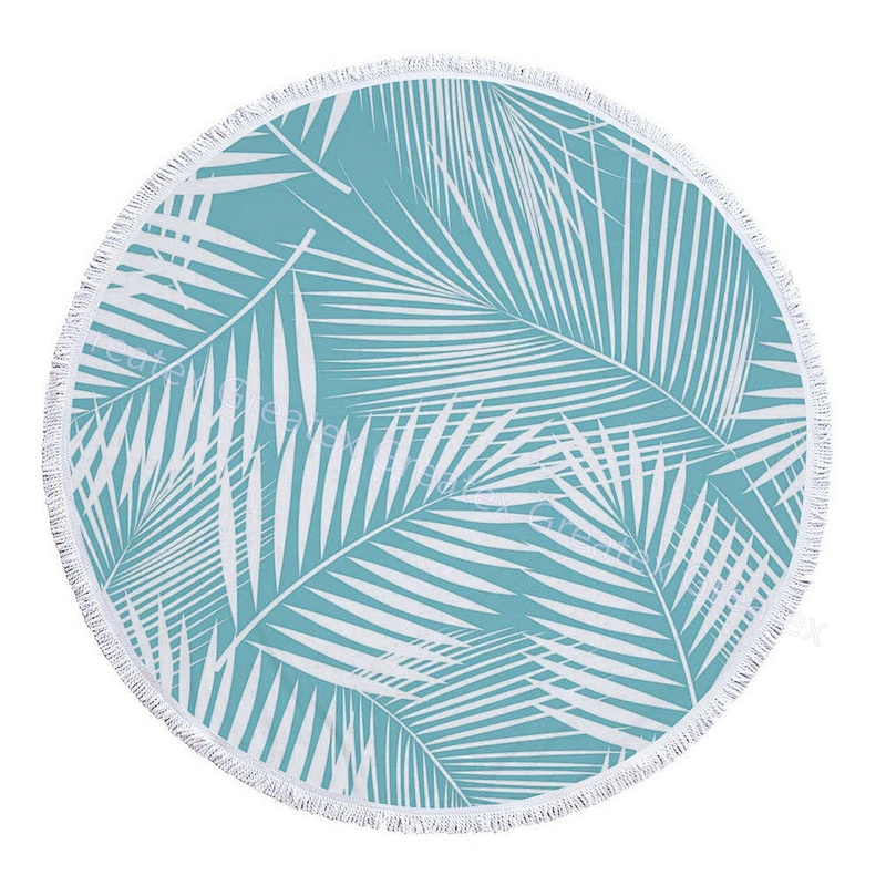 New arrival tropical style printing microfiber round pool swimming beach towels