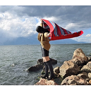 Large Multi-colored Customized Stripe beach towel