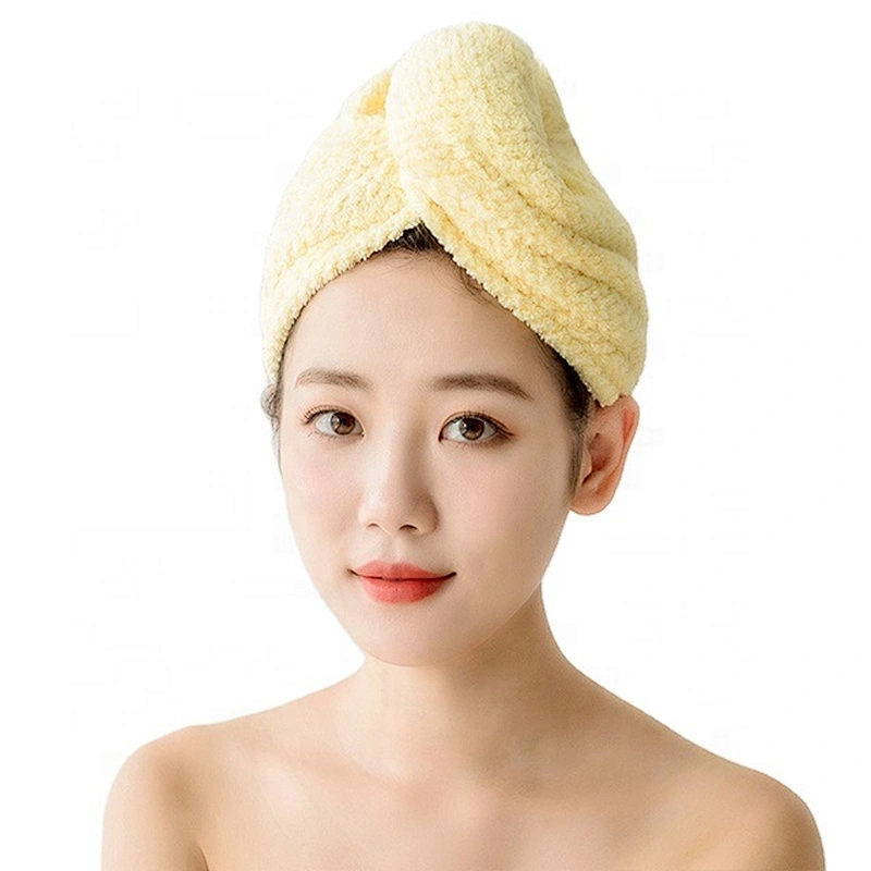 Different colors microfiber hair wrap towel turban with quick-drying for spa